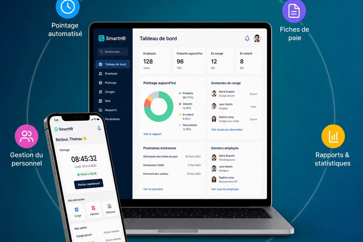 Capture d'écran du projet SmartHR — Automatisation RH & Paie
